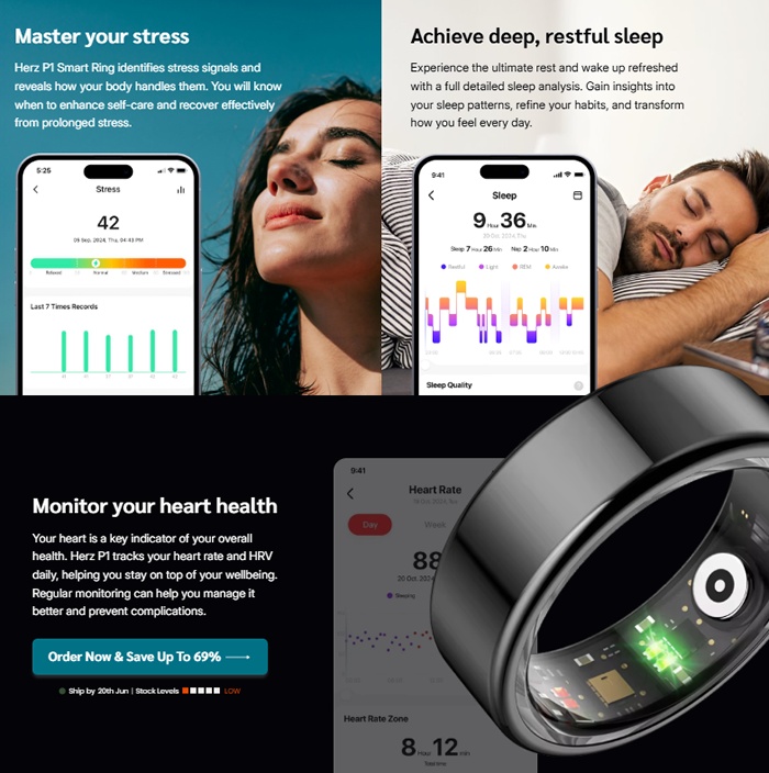 Herz P1 Smart Ring Review: Top Features, App Insights & User Ratings