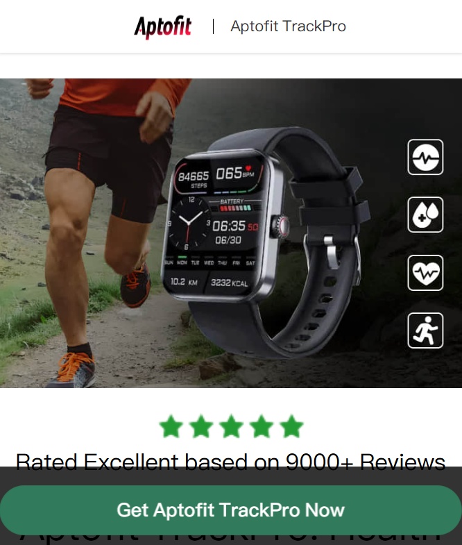 Aptofit Smartwatch Reviews: TrackPro Blood Sugar Monitor Australia